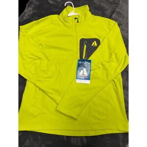 NEW Eddie Bauer First Ascent Yellow Alpine Aire 1/4 zip Fleece pullover in Men’s